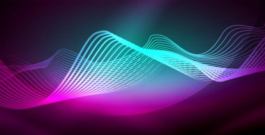 Neon çizgiler parlak parlayan arka plan