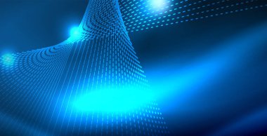 Dalgalar ile renkli neon ışıklar soyut arka plan