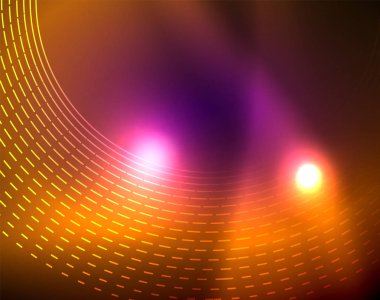 Neon Çemberleri Soyut Arkaplan