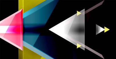 Parlak parlak üçgenler arka plan