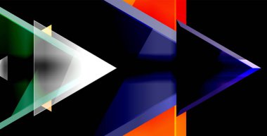 Parlak parlak üçgenler arka plan