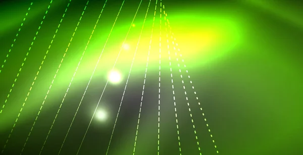 Parlak parlak parlayan Neon dalgalar — Stok Vektör
