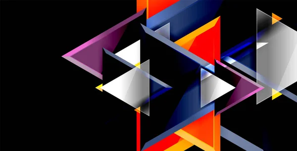 Composition dynamique triangle fond abstrait — Image vectorielle