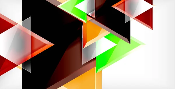 3D dreieckiger Vektor minimales abstraktes Hintergrunddesign, abstraktes Plakat geometrisches Design — Stockvektor