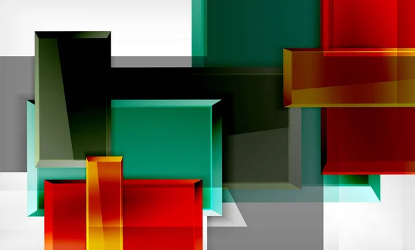 Πολύχρωμο τετράγωνο και ορθογώνιο μπλοκ φόντο — Διανυσματικό Αρχείο