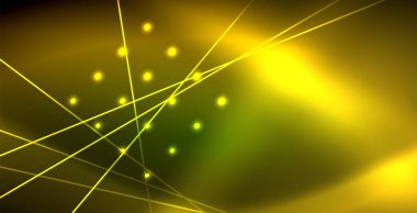 Neon parlayan dalga, sihirli enerji ve ışık arka plan