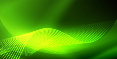 Koyu, parlak hareket, sihirli alan ışık parlayan soyut dalga. Techno arka plan