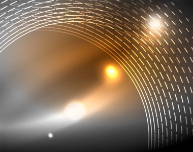 Neon renk parlayan ışıkları ile karanlık alan soyut arka plan