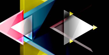 Parlak parlak üçgenler arka plan