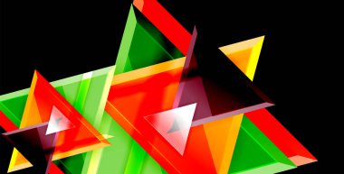 Parlak parlak üçgenler arka plan