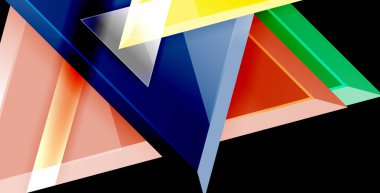 3D üçgen vektör en az arka plan tasarımı, geometrik soyut poster tasarımı