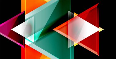 Parlak parlak üçgenler arka plan