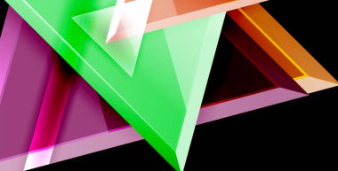 Parlak parlak üçgenler arka plan