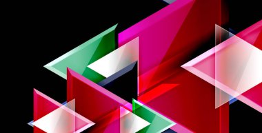 Parlak parlak üçgenler arka plan