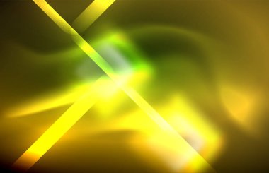 Siyah Neon parlak ışık hatları, techno modern şablon