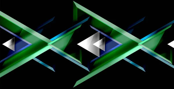 Dynamische driehoek samenstelling abstracte achtergrond — Stockvector