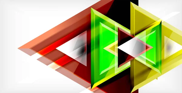3D üçgen vektör en az arka plan tasarımı, geometrik soyut poster tasarımı — Stok Vektör
