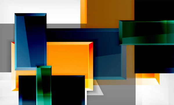 五颜六色的正方形和矩形块背景 — 图库矢量图片