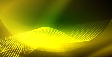 Koyu, parlak hareket, sihirli alan ışık parlayan soyut dalga. Techno arka plan