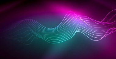 Neon çizgiler parlak parlayan arka plan