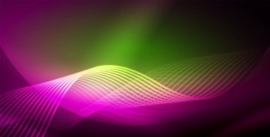 Neon çizgiler parlak parlayan arka plan