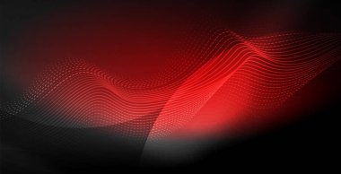 Koyu, parlak hareket, sihirli alan ışık parlayan soyut dalga. Techno arka plan