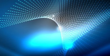 Parlak parlak parlayan Neon dalgalar