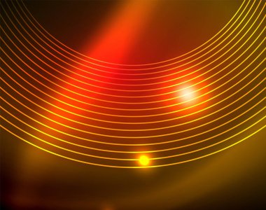 Parlak çevrelerin parlayan soyut arka plan