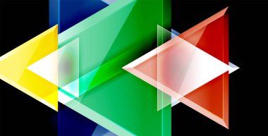 3D üçgen vektör en az arka plan tasarımı, geometrik soyut poster tasarımı