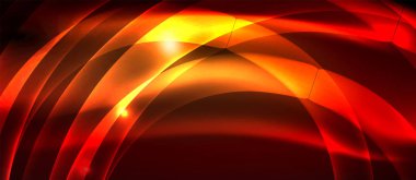 Koyu, parlak hareket, sihirli alan ışık parlayan soyut dalga. Techno arka plan