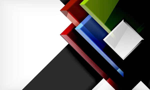 Carrés de couleur futuriste fond abstrait — Image vectorielle