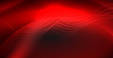 Koyu, parlak hareket, sihirli alan ışık parlayan soyut dalga. Techno arka plan