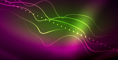 Neon çizgiler parlak parlayan arka plan