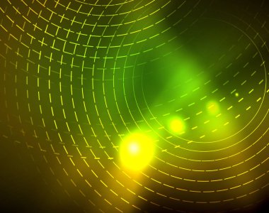 Parlak çevrelerin parlayan soyut arka plan