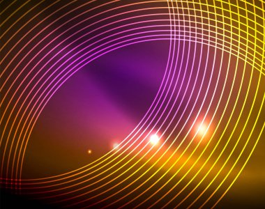 Parlak çevrelerin parlayan soyut arka plan