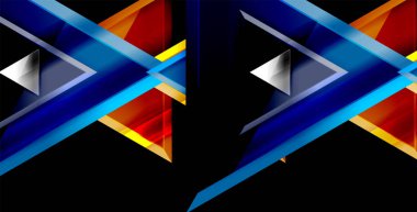 Dinamik üçgen kompozisyon soyut arka plan