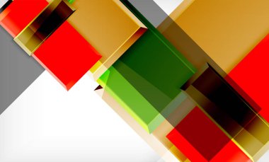 Parlak renkli kare şekil blokları geometrik arka plan