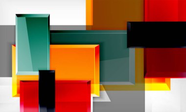 Renkli kare ve dikdörtgen blokları arka plan