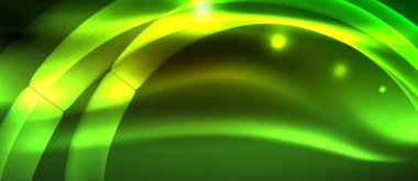 Neon parlak ışık parlayan dalga hatları