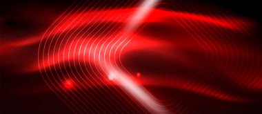 Neon parlayan techno hatları, yüksek teknoloji fütüristik arka plan şablonu kare şekilleri ile