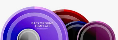 Dairesel desen, soyut daireler kompozisyon