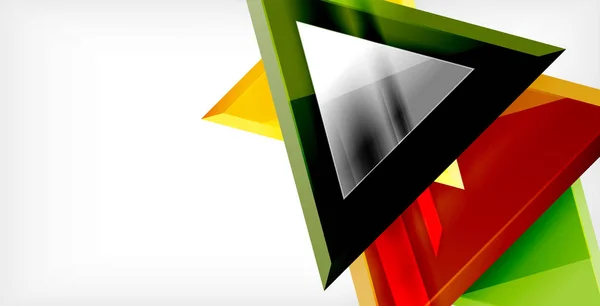 Lucido triangoli lucido sfondo — Vettoriale Stock
