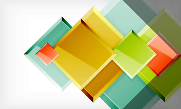 Pătrate de culoare fundal abstract futurist — Vector de stoc