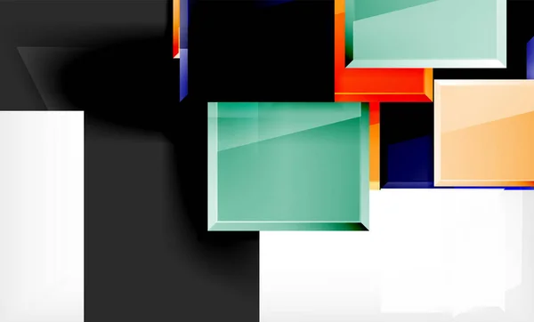 Цветные квадратные и прямоугольные блоки фона — стоковый вектор