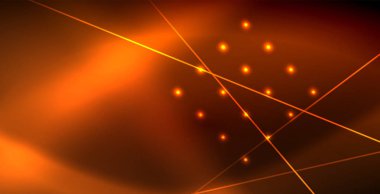 Neon parlayan dalga, sihirli enerji ve ışık arka plan