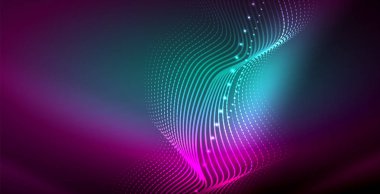 Neon çizgiler parlak parlayan arka plan