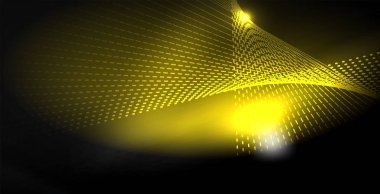 Parlak parlak parlayan Neon dalgalar