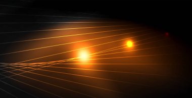 Parlak parlak parlayan Neon dalgalar