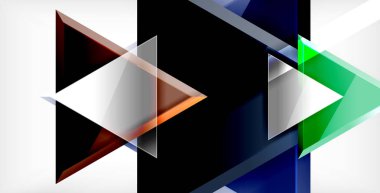 Parlak parlak üçgenler arka plan