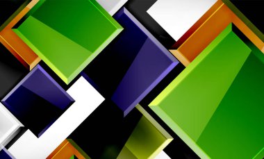 Parlak renkli kare şekil blokları geometrik arka plan